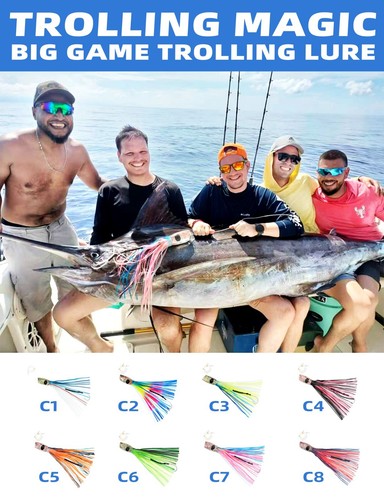 Señuelo de arrastre BLUEWING Trolling Magic Big Game 20,8 pulgadas vendedor de EE. UU. - Imagen 28 de 56