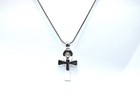 Handmade Silver Ankh Pendant Pearl Cage - Cross Charm Necklace By Aos Design
