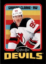 2024-25 O-PEE-CHEE OPC RETRO BLACK BORDER GRAEME CLARKE 100/100 NEW JERSEY