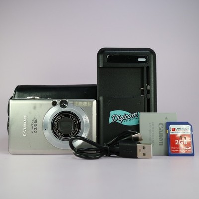 Canon Digital Camera IXUS 60 PowerShot SD600 6.0MP Silver Tested Full Set