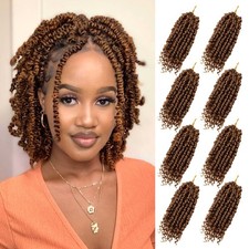 Bileaf 8 Packs Passion Twist Crochet Hair Pre Looped Passion Twist Hair 8 Inc...