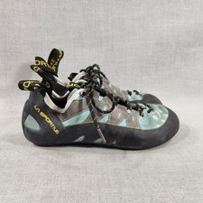 La Sportiva 10QTU Tarantulace W Mens Size 5.5 Blue Lace Up Rock Climbing Shoes