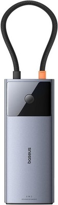 Hub 6in1 Baseus Metal Gleam 2 Series, USB-C to 2xUSB 3.0 USB-C HDMI USB-C PD E