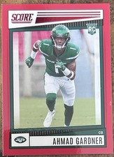 Panini 2022 Score Rookies Ahmad Gardner #325 Red Rookie New York Jets