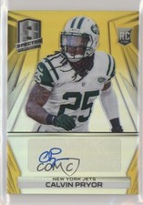 2014 Panini Spectra Rookie Auto Gold Prizm 24/25 Calvin Pryor #291 Auto 1u6