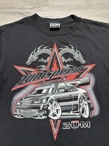 Vintage Women’s Y2K ODM Dragon Car T shirt Sz Small/Youth Medium 2000s