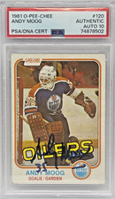 1981 O-Pee-Chee ANDY MOOG #120 Authentic Auto PSA 10