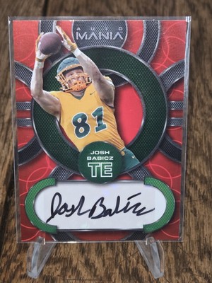 2022 Red Auto Mania Rookie JOSH BABICZ RC Auto Green Bay Packers