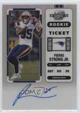 2022 Contenders Optic Rookie Ticket RPS Silver Prizm Pierre Strong Jr Auto 1pe9