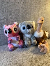 Ty Beanie Boo Kacey & Kookoo the Koala, Ty Beanie Baby Stretch the Ostrich