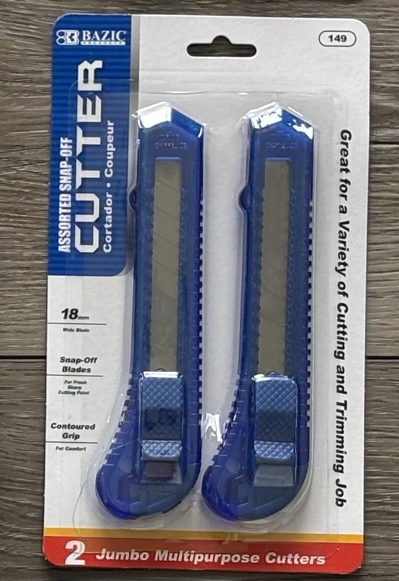 BAZIC Retractable Multipurpose Utility Knife, Box Cutter, Box Knife