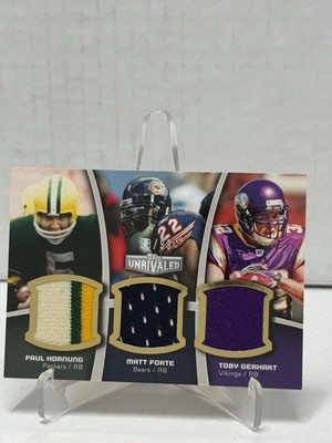 2010 Topps Unrivaled Paul Hornung, Matt Forte, Toby Gerhart #UNR-HFG Relics /99