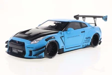 Solido 2024 Nissan GT-R (R35) W/ Liberty Walk Body Kit 2.0 Blue 1:18 S1805817