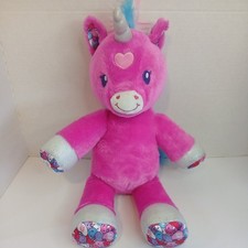 Build-A-Bear Candy Hearts Unicorn Plush Pink Girl Power GRL PWR BFF XOXO