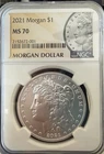 2021 Morgan Silver Dollar -  NGC MS70