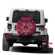 Spare Tire Cover With Backup 18 With Backup Camera Hole Pink Leopard Print Spare Tire Cover With Backup 18 With Backup Camera Hole Pink Leopard Print