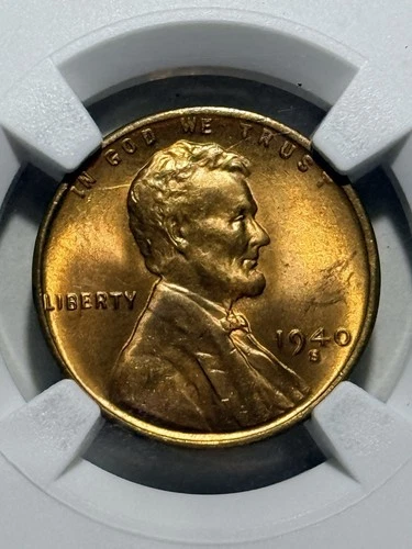 1940-S Wheat Penny RB MS-65