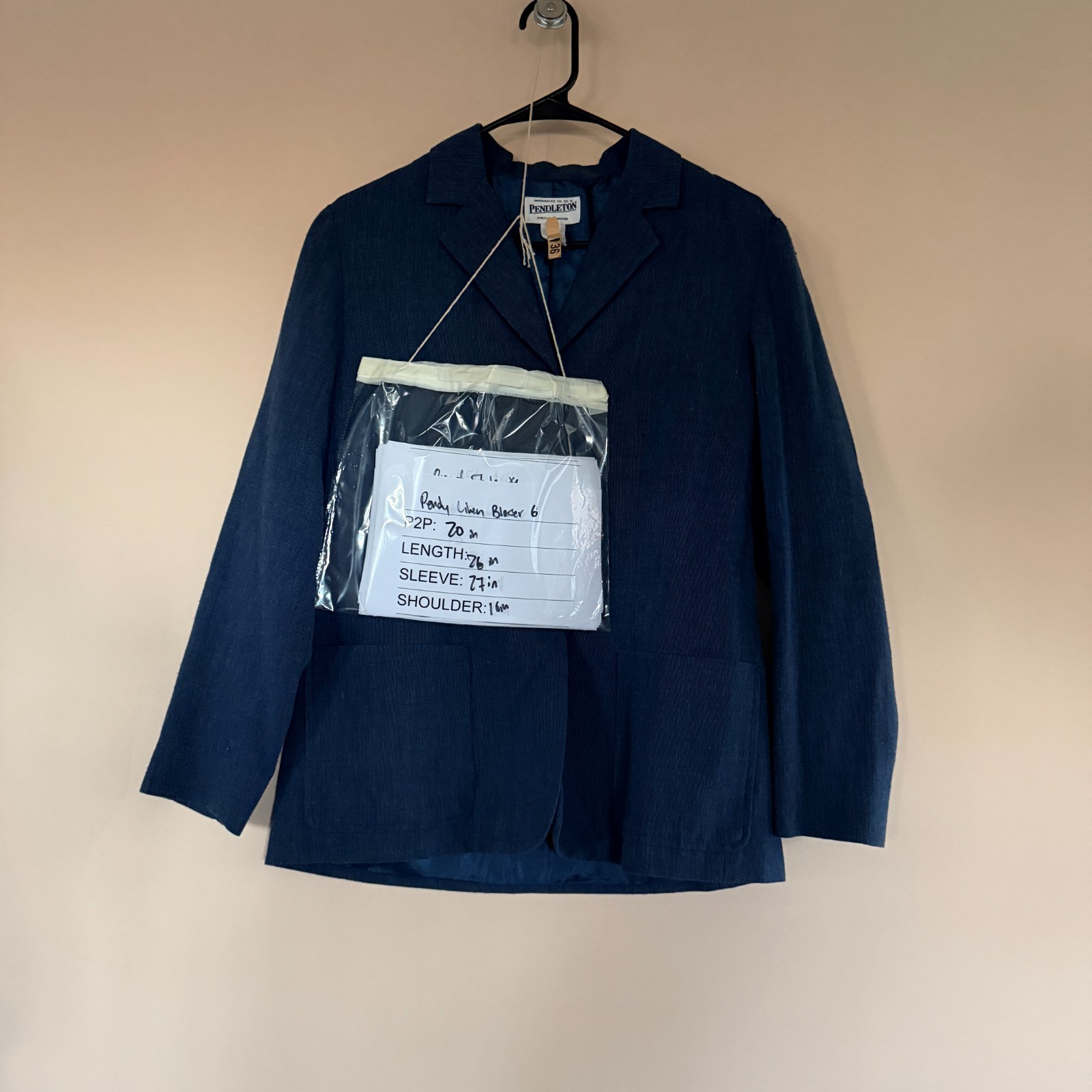 Pendleton Wool Linen Blend Button Down Blazer Jac… - image 3