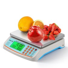 Commercial Food Scale 66lb/ 30kg with Stainless Steel Platter Price Computing...