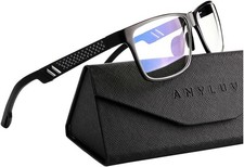 ANYLUV Blue Light Blocking Glasses Men Computer Gaming Glasses Lightweight Al-Mg