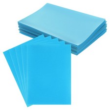 50 Pack Soft Clear Cards Sleeves Cardholders 3.5x2.6inch, Light Blue