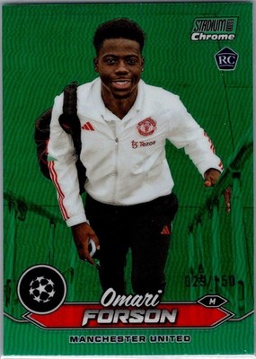 2023-24 Stadium Club Chrome Ucl - Omari Forson #44 Green Refractor /150 (RC)