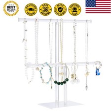 Acrylic Jewelry Stand, 2-Tier Necklace Holder, Jewelry Display Holder