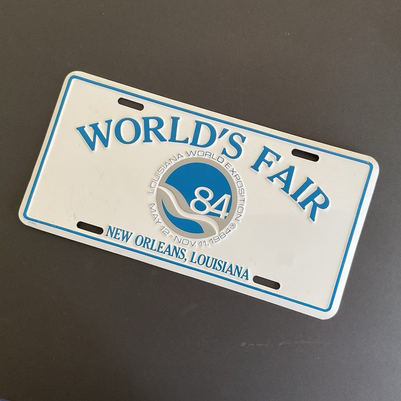 New Orleans 1984 World’s Fair Vanity License Plate / Car Tag - World Expo