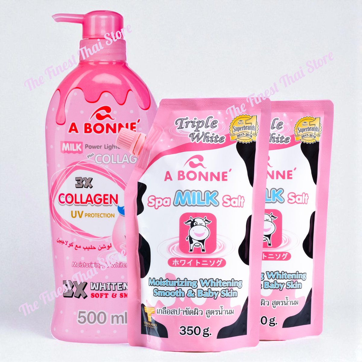 Pack 3 : A Bonne Milk Power plus Collagen Body Lotion 500ml + 2 of