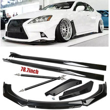 Front Bumper Lip Chin Spoiler Splitter Side Skirt Body Kit For Lexus Is250 Is350 Front Bumper Lip Chin Spoiler Splitter Side Skirt Body Kit For Lexus Is250 Is350