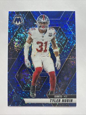 2024 Panini Mosaic Tyler Nubin #87 Blue Sparkle /96 NY Giants