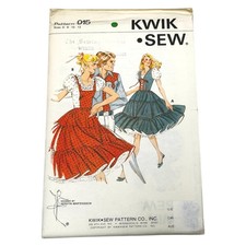 Kwik Sew 915 Square Dance Dress Size 6 8 10 12 Pattern Uncut Sewing