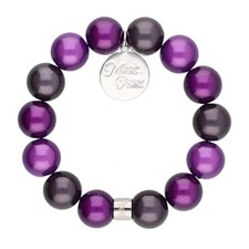 MAGIC PEARL Perlenarmband TWILIGHT / Silber - 14 mm, Handgefertigt, Armband