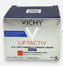 *Vichy Liftactiv H.A. Anti-Wrinkle Firming Cream Night 50ml/1.69fl.oz New Sealed