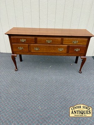 67759 Leopold Stickley Queen Anne Cherry Buffet with Brass Hardware