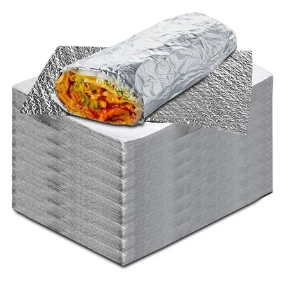 500 PCS Insulated Sandwich Wrapping Paper Aluminum Foil Sheets 14x10.3 Inch