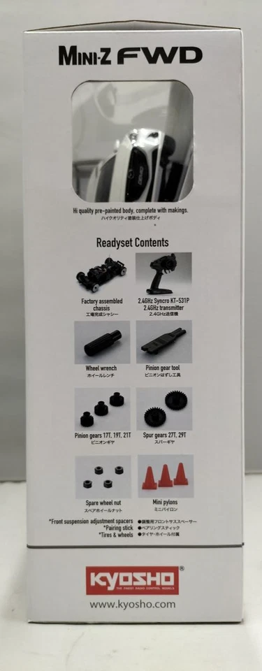 KYOSHO Mazda Demio XD Mini-Z FWD White Pearl Readyset RC Car 32422WP - Image 4 of 4
