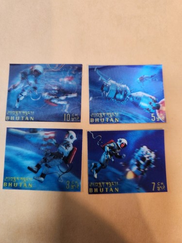 Bhutan 3d Space Lot of 4