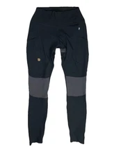 Fjallraven Abisko Trekking Tights Pants Womens Medium Black & Gray Outdoor