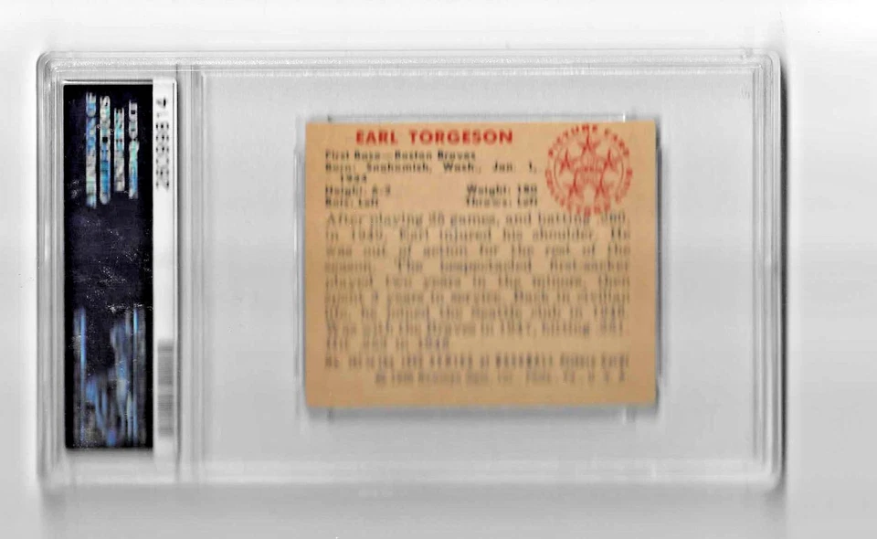 Tarjeta de béisbol Bowman 1950 #163 Earl Torgeson graduada PSA 6 NQ MLB Boston Braves Foto 4 de 4