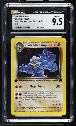 Dark Machamp (1st Edition) graded CGC 9.5 for sale on eBay