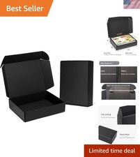 Quick-Assembly Black Mailer Boxes 13x10x3 - 20 Count for Gifting  Shipping