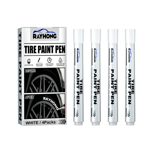 4pcs Paint Marker Pen Waterproof Oil Markers Car Tire Tyres Metal Permanent - Picture 1 of 5