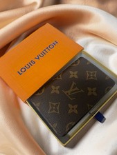 LV Louis Vuitton Pocket Organizer Monogram Eclipse Brown with box.