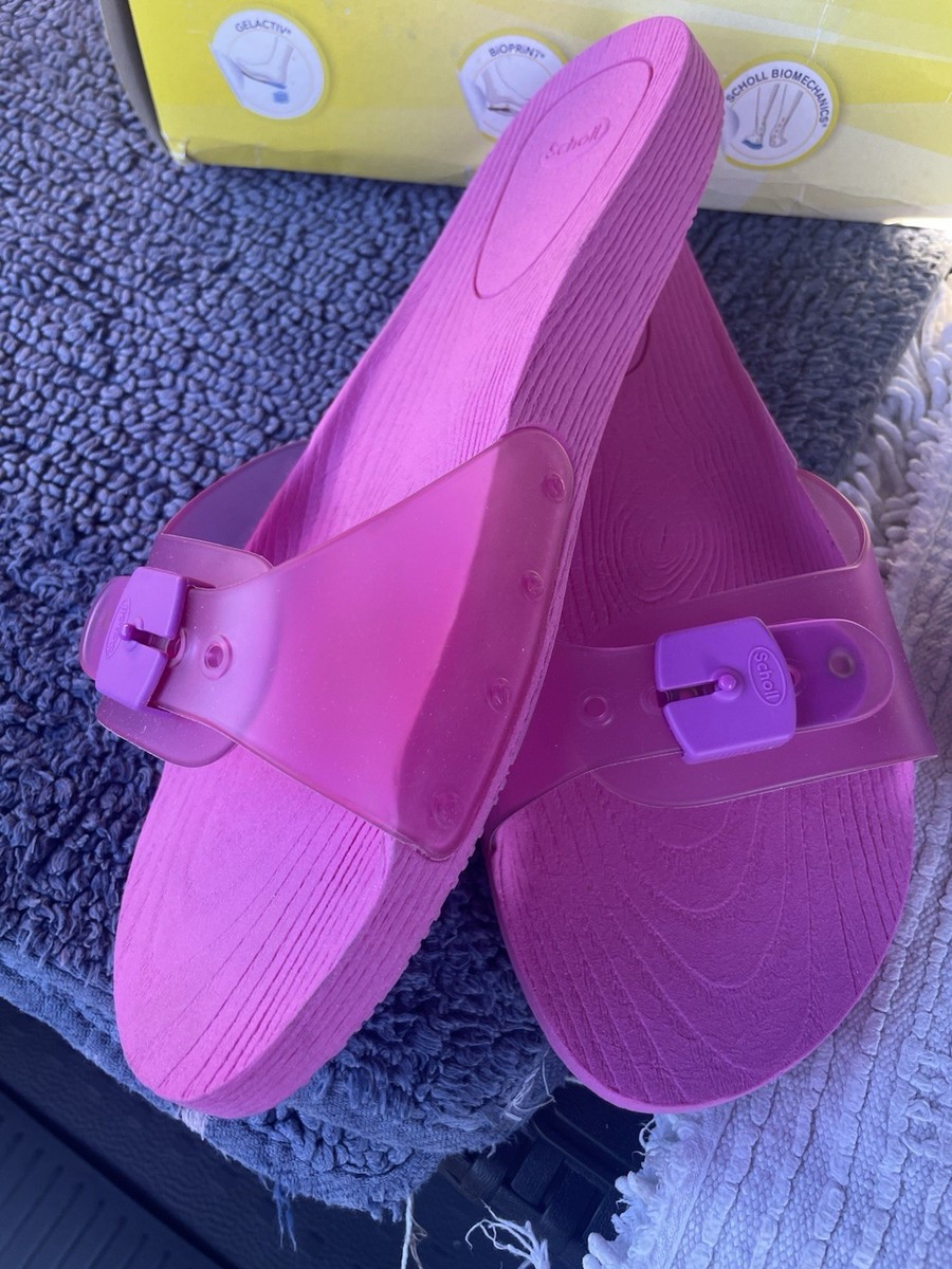 SCHOLL Exercise Sandals, Womens 'Pop' Pool Slides Fushia Size  40