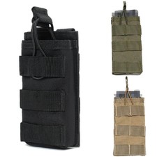 Tactical Molle Single Stack Modular Magazine Pouch OpenTop Rifle 5.56 Mag Holder