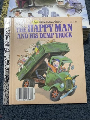 First Little Golden Book THE HAPPY MAN AND HIS DUMP TRUCK Vintage Book,( Mini)