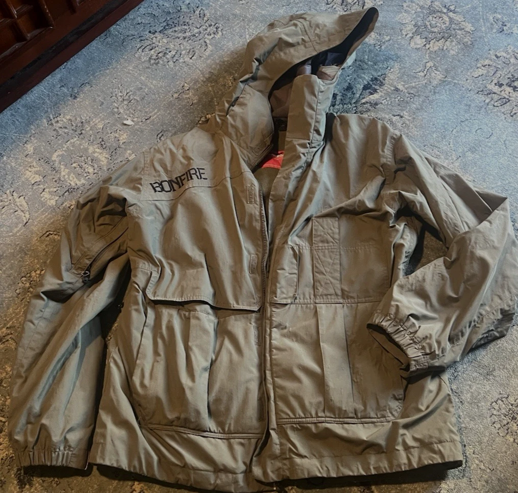 BONFIRE Snowboard/Ski Army Green Full Zip Jacket Coat XL