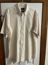 Stafford Travel Wrinkle Free Oxford Tailored Culture Ivory 17-1/2