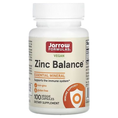 Jarrow Formulas Vegan Zinc Balance 100 Caps Digestive Health